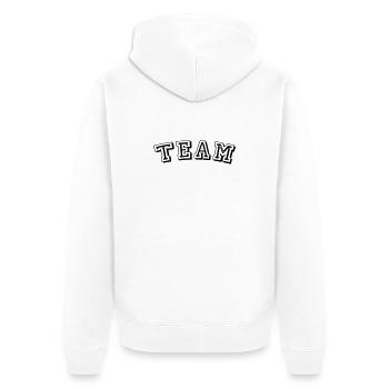 Conception d'équipe - Veste à capuche bio Premium Unisexe - blanc - Dos - Thijin (182cm)