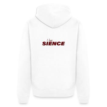J’AIME LA SCIENCE - Veste à capuche bio Premium Unisexe - blanc - Dos - Thijin (182cm)