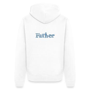 Father and Son - Unisex Premium Organic Zip Hoodie - white - Back - Thijin (182cm)