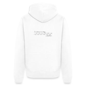 bi daun moi away around the corner - I'm then away around the corner - Unisex Premium Organic Zip Hoodie - white - Back - Thijin (182cm)