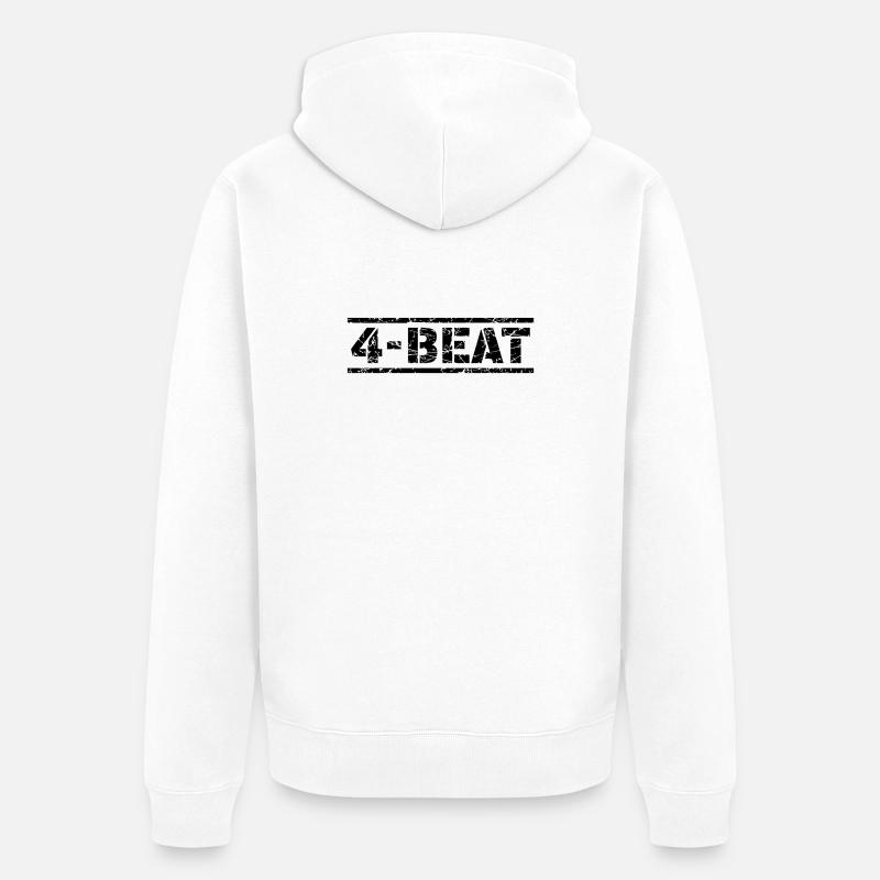 4 Beat - Unisex Premium Bio Zip Hoodie - Weiß