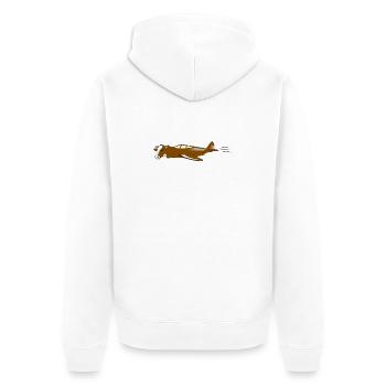 vache Air | vache volante - Veste à capuche bio Premium Unisexe - blanc - Dos - Thijin (182cm)