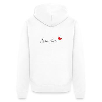 NOËL. ANNEE. ANNIVERSAIRE. RETRAITE. PAPA. MAMAM. - Veste à capuche bio Premium Unisexe - blanc - Dos - Thijin (182cm)