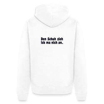 Dicton en dialecte berlinois - Veste à capuche bio Premium Unisexe - blanc - Dos - Thijin (182cm)