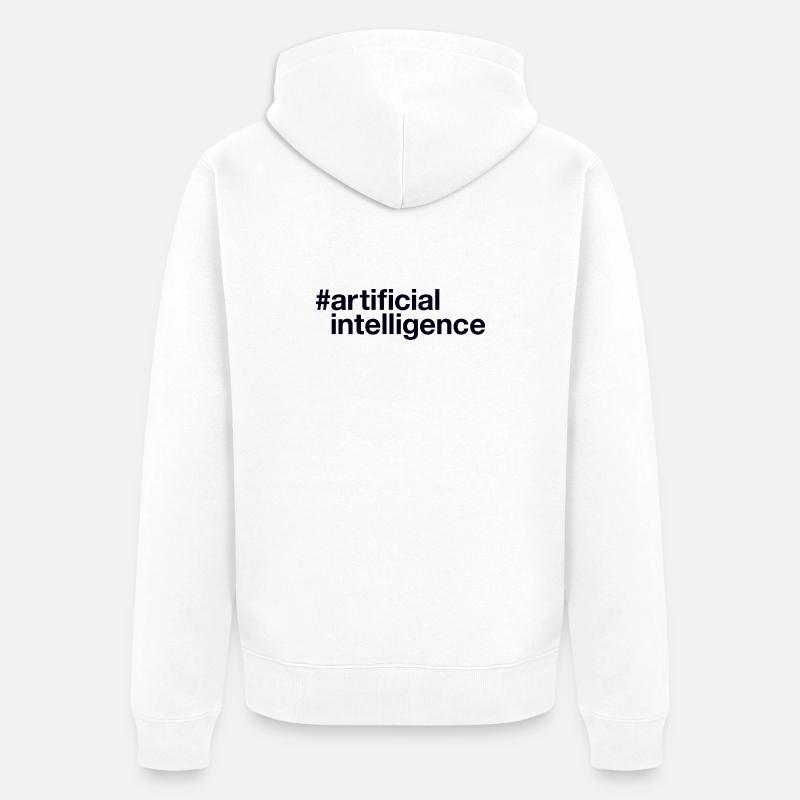 Artificial Intelligence Ki - Unisex Premium Bio Zip Hoodie - Weiß