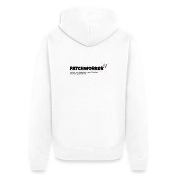 Patchworker - Unisex Premium Bio Zip Hoodie - Weiß - Hinten - Thijin (182cm)