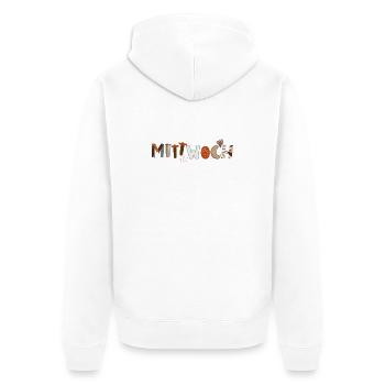 Mittwoch Wochentag  - Unisex Premium Bio Zip Hoodie - Weiß - Hinten - Thijin (182cm)