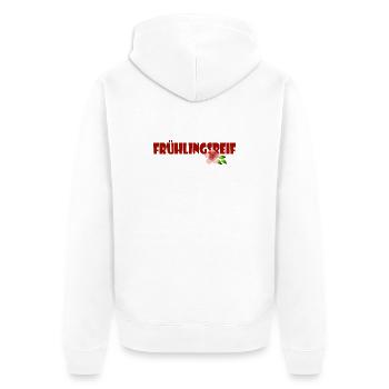 SPRING RIPE - Unisex Premium Organic Zip Hoodie - white - Back - Thijin (182cm)