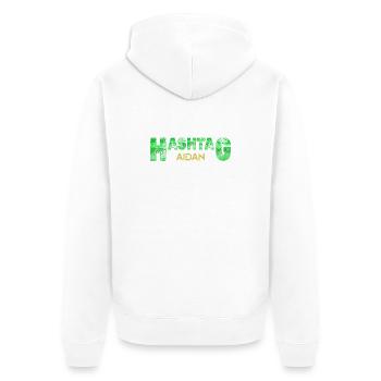Gift for Aidan - Unisex Premium Organic Zip Hoodie - white - Back - Thijin (182cm)