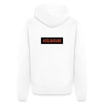 celibataire - Veste à capuche bio Premium Unisexe - blanc - Dos - Thijin (182cm)