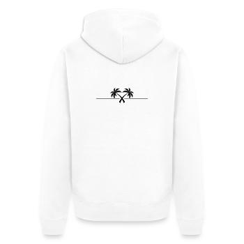 Palm Tree Symbol Island - Unisex Premium Organic Zip Hoodie - white - Back - Thijin (182cm)