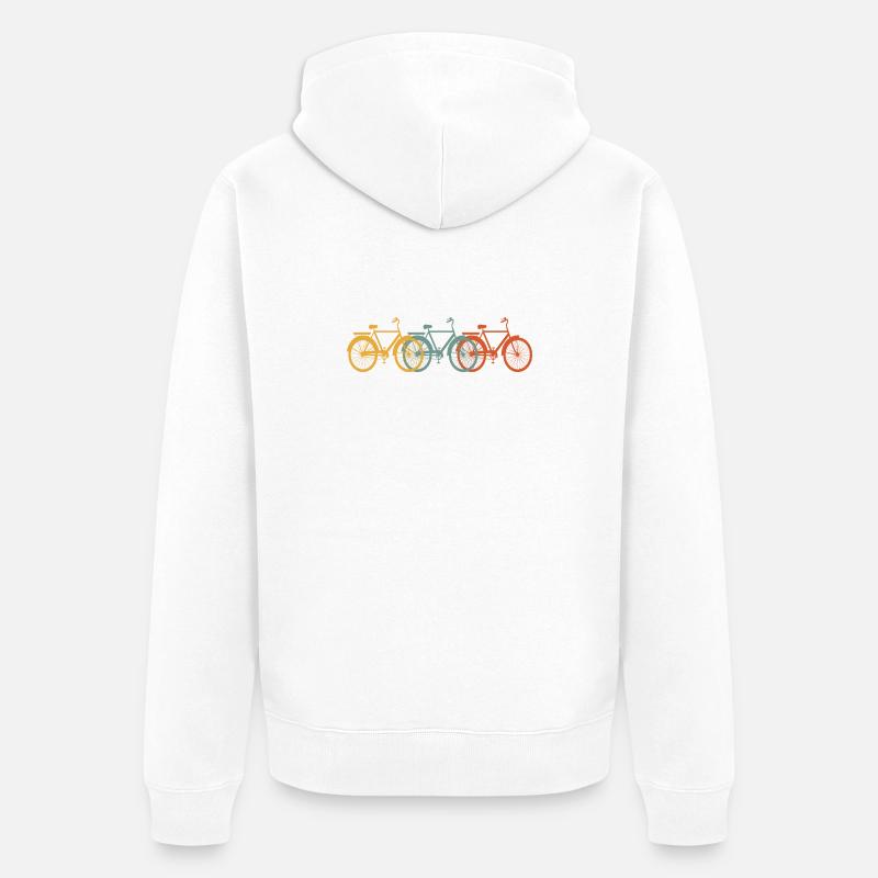 Roue de vélo - Veste à capuche bio Premium Unisexe - blanc