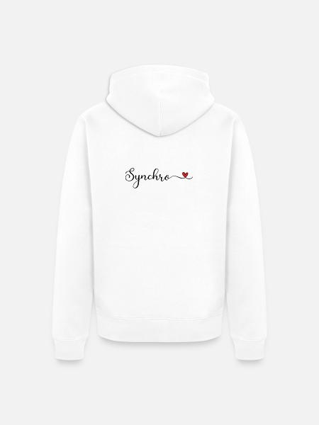 Synchronschwimmen - Unisex Premium Bio Zip Hoodie - Weiß