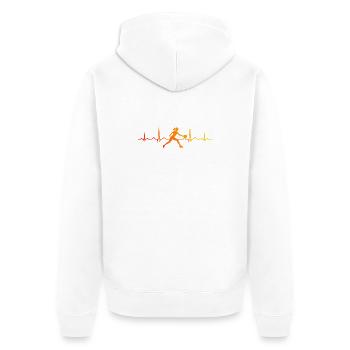 Pickleball Coach Geschenk für Pickleballsport Fans - Unisex Premium Bio Zip Hoodie - Weiß - Hinten - Thijin (182cm)