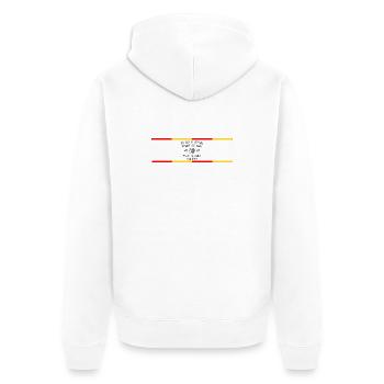 Un Jour Les Bearnais Domineront Le Monde Mais P... - Veste à capuche bio Premium Unisexe - blanc - Dos - Thijin (182cm)