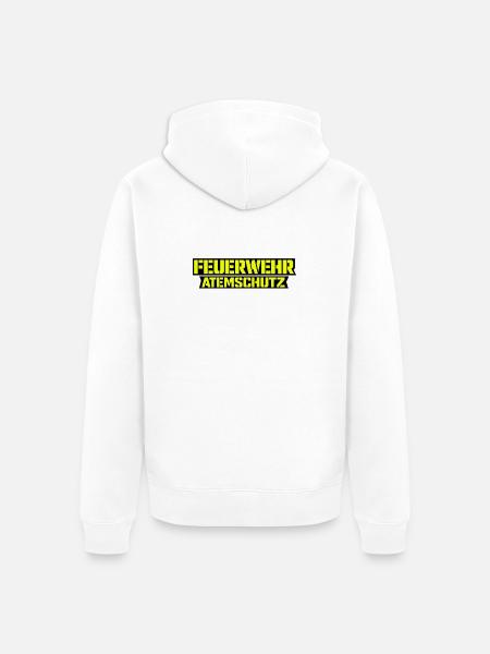 Feuerwehr Atemschutz Signatur - Unisex Premium Bio Zip Hoodie - Weiß