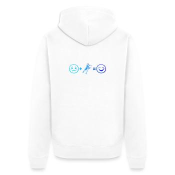 Pickleball player Design für Pickleball Match Fans - Unisex Premium Bio Zip Hoodie - Weiß - Hinten - Thijin (182cm)
