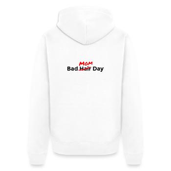 witzgier Spruch Muttertag Spruch Mama - Unisex Premium Bio Zip Hoodie - Weiß - Hinten - Thijin (182cm)