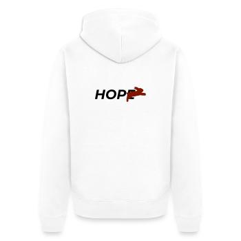Hope Hop - Unisex Premium Bio Zip Hoodie - Weiß - Hinten - Thijin (182cm)