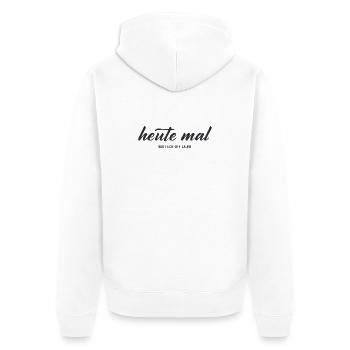 Heute mal nur Fuck-Off-Laune – Statement - Unisex Premium Bio Zip Hoodie - Weiß - Hinten - Thijin (182cm)