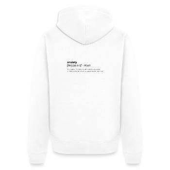 Definition of anxiety - Unisex Premium Bio Zip Hoodie - Weiß - Hinten - Thijin (182cm)