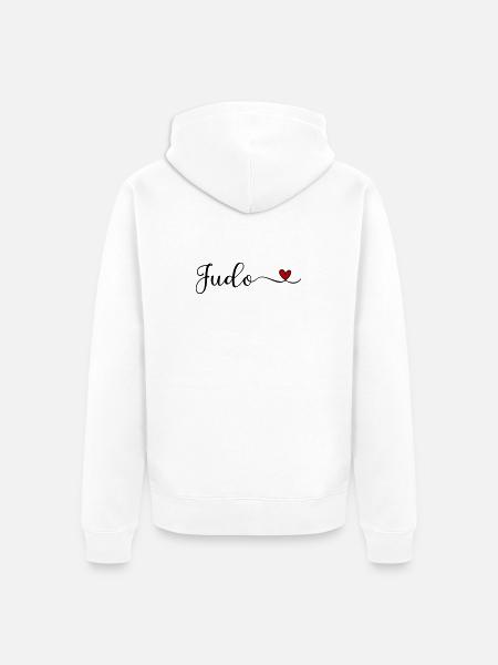 Judo - Unisex Premium Bio Zip Hoodie - Weiß