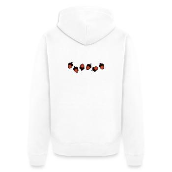 Eichel Comic - Unisex Premium Bio Zip Hoodie - Weiß - Hinten - Thijin (182cm)