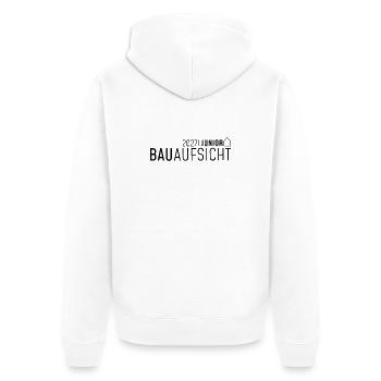Junior Bauaufsicht 2027 - Unisex Premium Bio Zip Hoodie - Weiß - Hinten - Thijin (182cm)