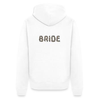 Braut, Junggesellinnenabschied, Leo, JGA - Unisex Premium Bio Zip Hoodie - Weiß - Hinten - Thijin (182cm)