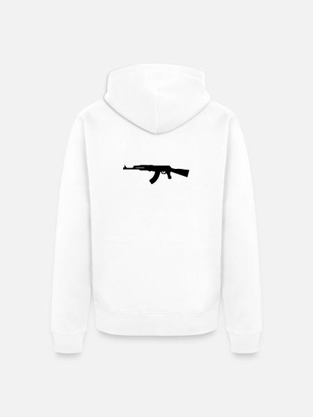 Gewehr - Unisex Premium Bio Zip Hoodie - Weiß