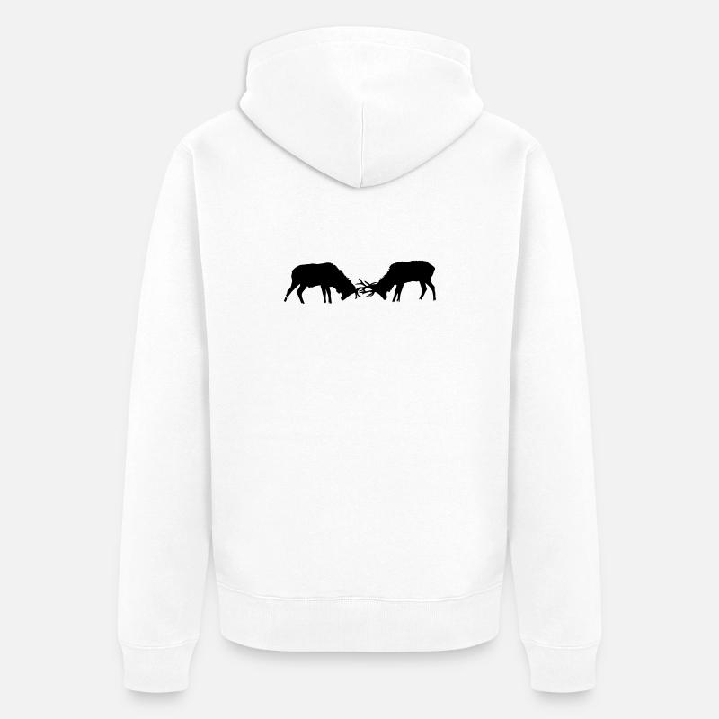 deer - Veste à capuche bio Premium Unisexe - blanc