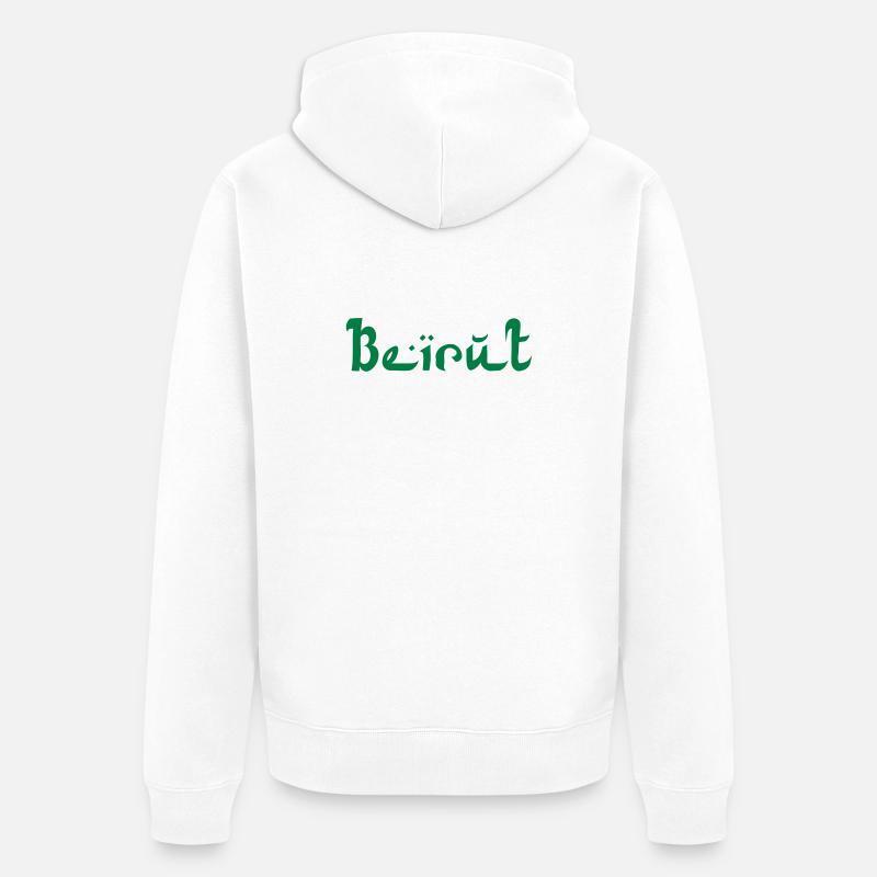 BEYROUTH Liban Liban - Veste à capuche bio Premium Unisexe - blanc