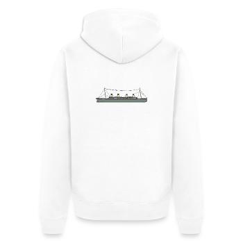 Titanic Ship - Unisex Premium Organic Zip Hoodie - white - Back - Thijin (182cm)