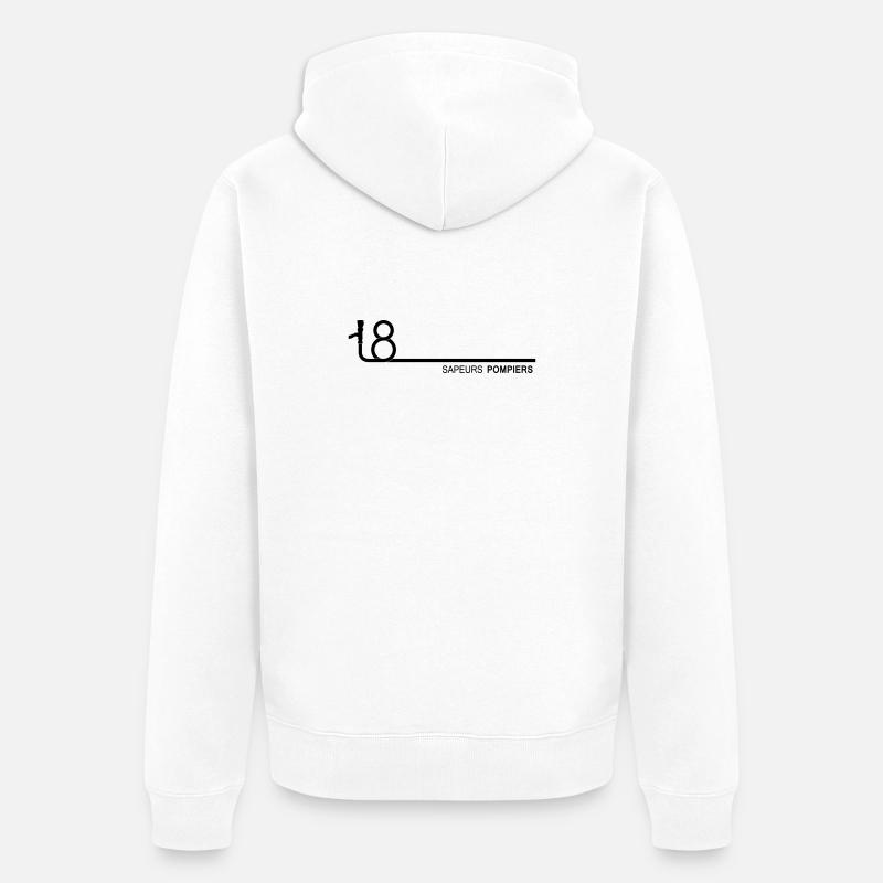 lance_18_3 - Veste à capuche bio Premium Unisexe - blanc