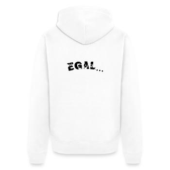 Egal - Unisex Premium Bio Zip Hoodie - Weiß - Hinten - Thijin (182cm)