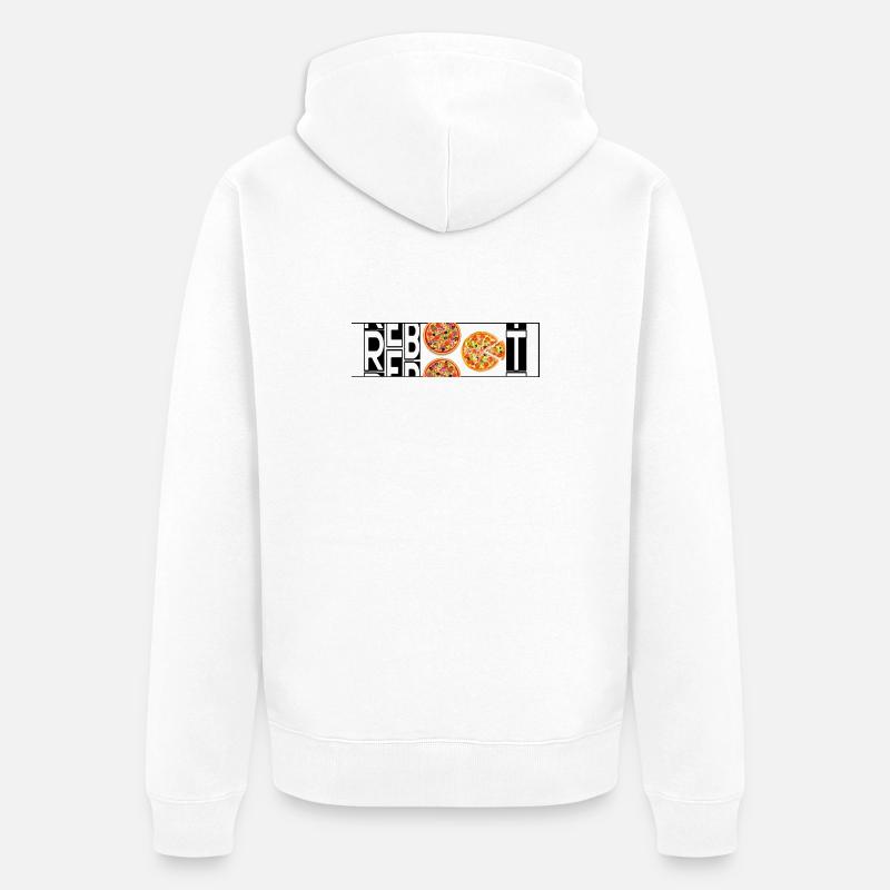 PIZZA - Veste à capuche bio Premium Unisexe - blanc