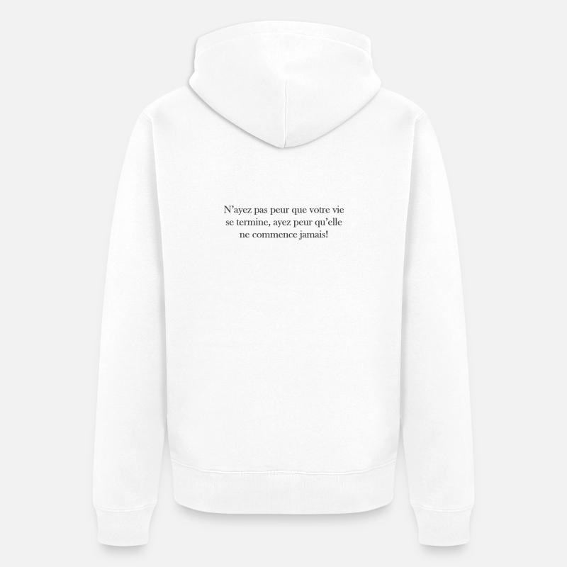 Commencement de la vie - Veste à capuche bio Premium Unisexe - blanc