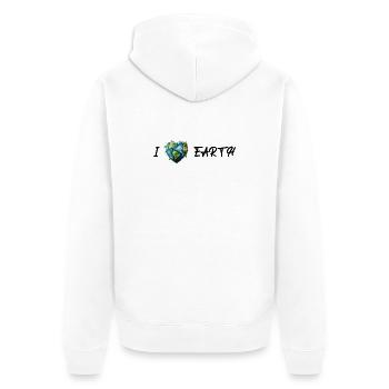 J’aime la terre - Veste à capuche bio Premium Unisexe - blanc - Dos - Thijin (182cm)