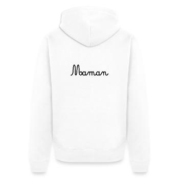 Mama - Unisex Premium Bio Zip Hoodie - Weiß - Hinten - Thijin (182cm)