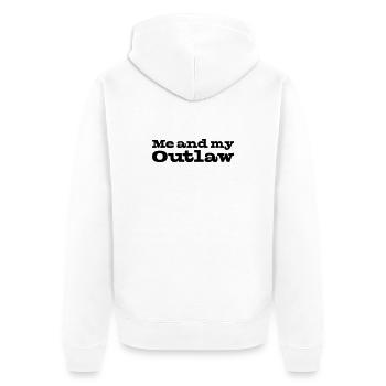 33 Moi et mon hors-la-loi - Veste à capuche bio Premium Unisexe - blanc - Dos - Thijin (182cm)