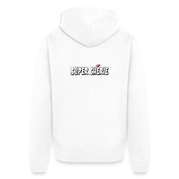 SUPER-DARLING - Unisex Premium Organic Zip Hoodie - white - Back - Thijin (182cm)