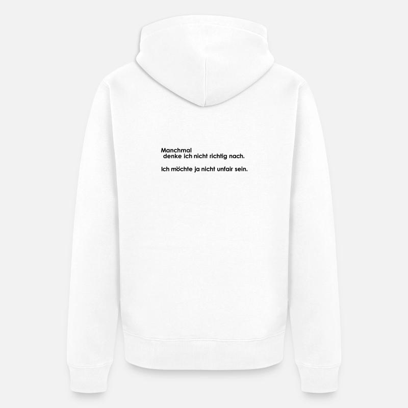 Penser injuste - Veste à capuche bio Premium Unisexe - blanc