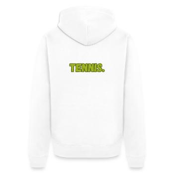 Tennis Tennispieler Vert Rétro - Veste à capuche bio Premium Unisexe - blanc - Dos - Thijin (182cm)