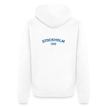 Stockholm 1252 - Unisex Premium Organic Zip Hoodie - white - Back - Thijin (182cm)