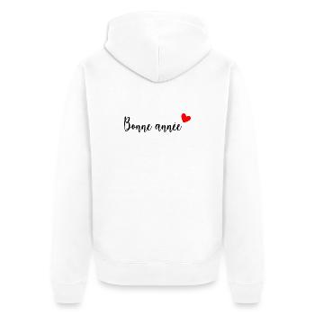 BONNE ANNEE. SAINT SYLVESTRE. MEILLEURS VOEUX - Veste à capuche bio Premium Unisexe - blanc - Dos - Thijin (182cm)