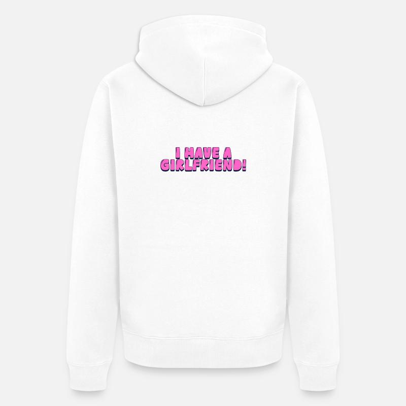 J’ai une copine ! - Veste à capuche bio Premium Unisexe - blanc