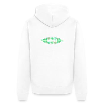 Maman Agnes - Veste à capuche bio Premium Unisexe - blanc - Dos - Thijin (182cm)