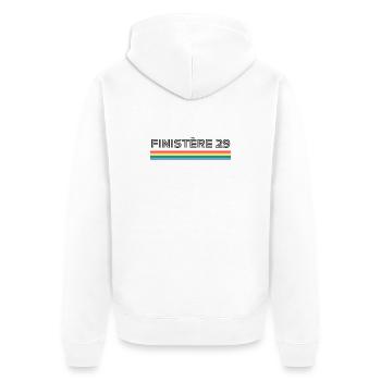 Finistere 29 T-Shirt Cadeau Humour - Veste à capuche bio Premium Unisexe - blanc - Dos - Thijin (182cm)