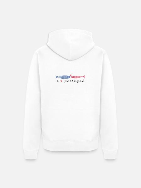 i_love_portugal - Unisex Premium Bio Zip Hoodie - Weiß