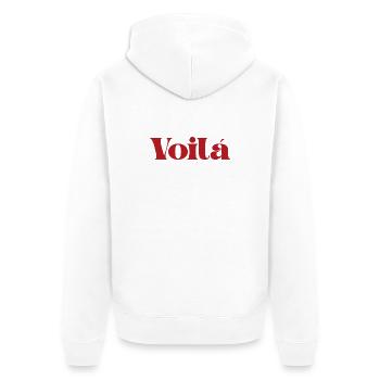 Le tour est joué - Veste à capuche bio Premium Unisexe - blanc - Dos - Thijin (182cm)